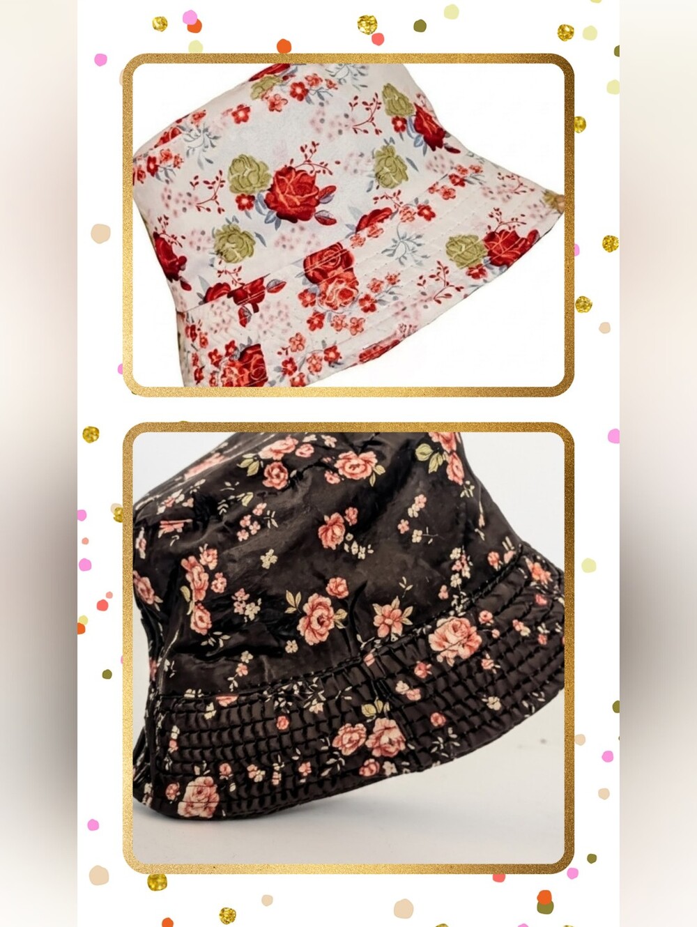 SUMMER SALE! - Floral Bucket Hat - Reversable For 2 Different Looks